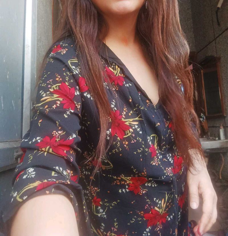 Floral Print Midi Dress