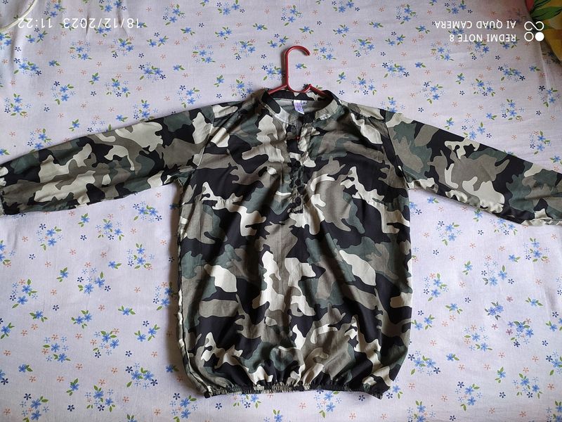 Women's Tops And Tunic Army Printed Casual Wear