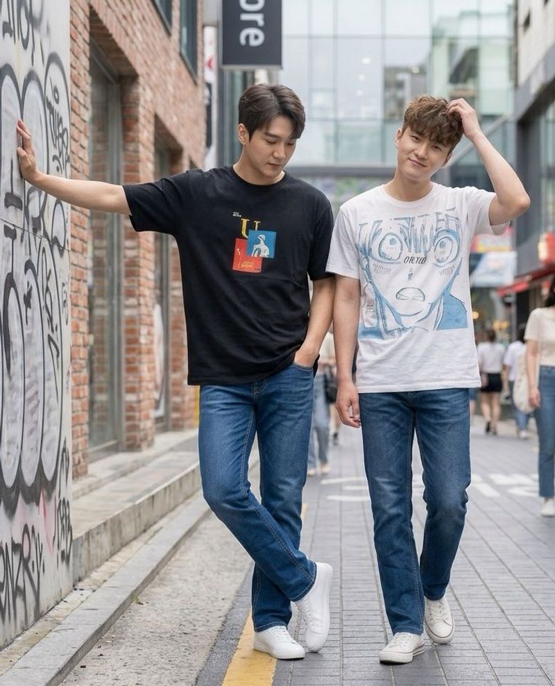 Cool cotton T-shirt set of 2