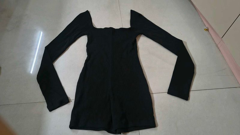Chic Black Long Sleeve Bodysuit top