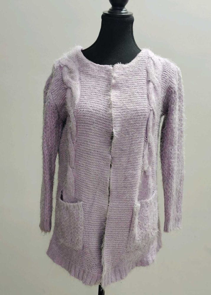 Lavender Knit Cardigan
