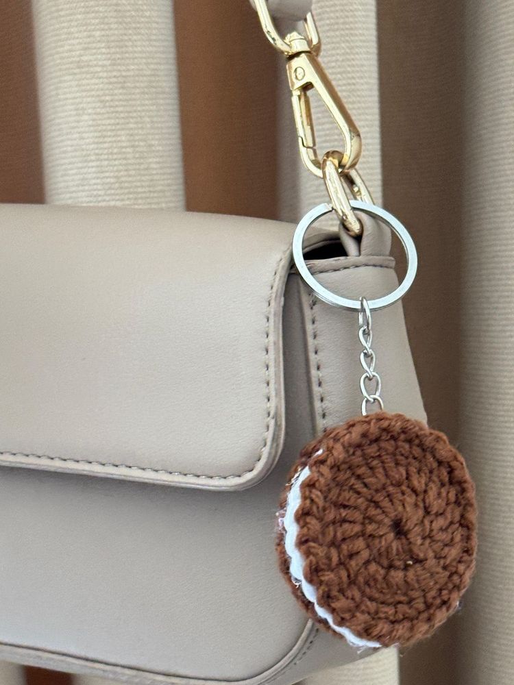 Crochet Cookie Keychain