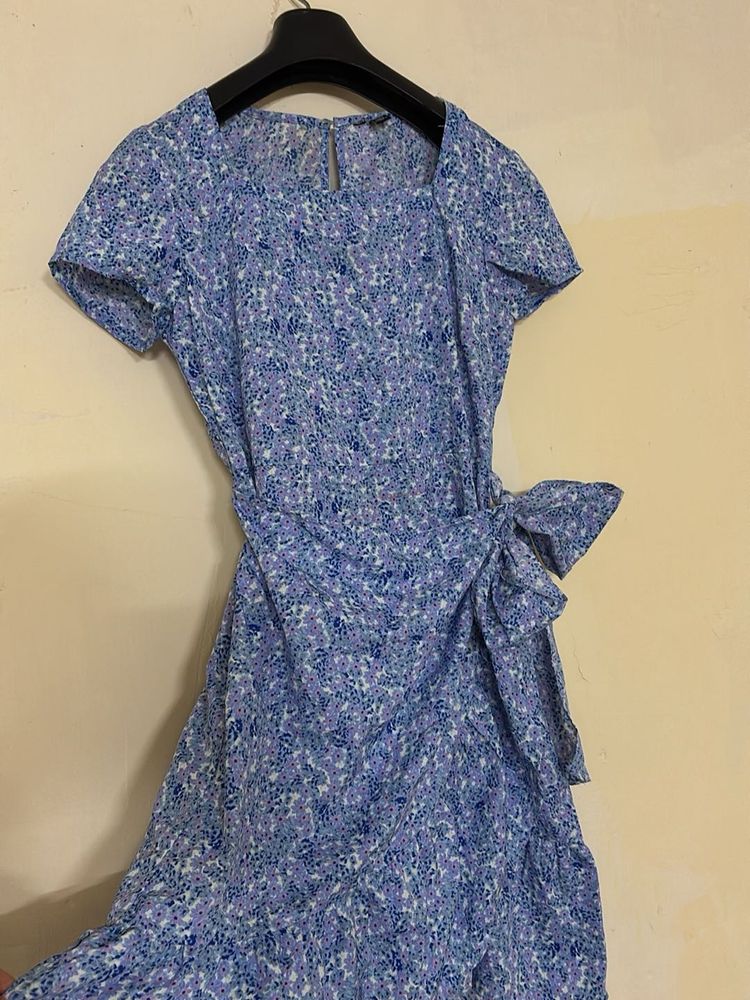 Floral Print Wrap Dress