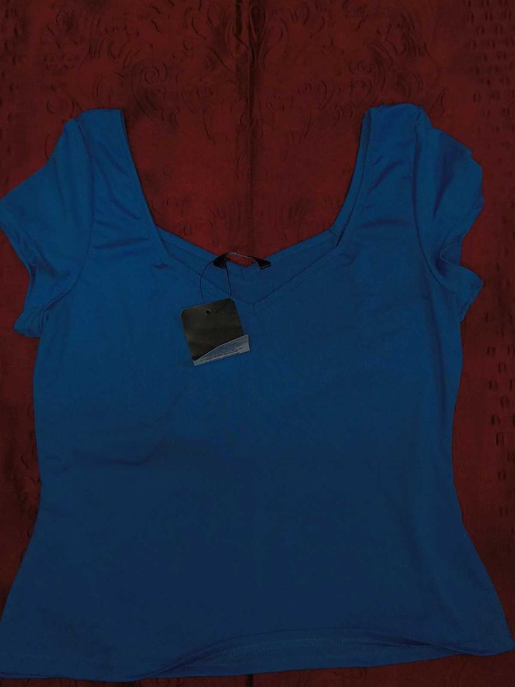 Blue V-Neck T-Shirt