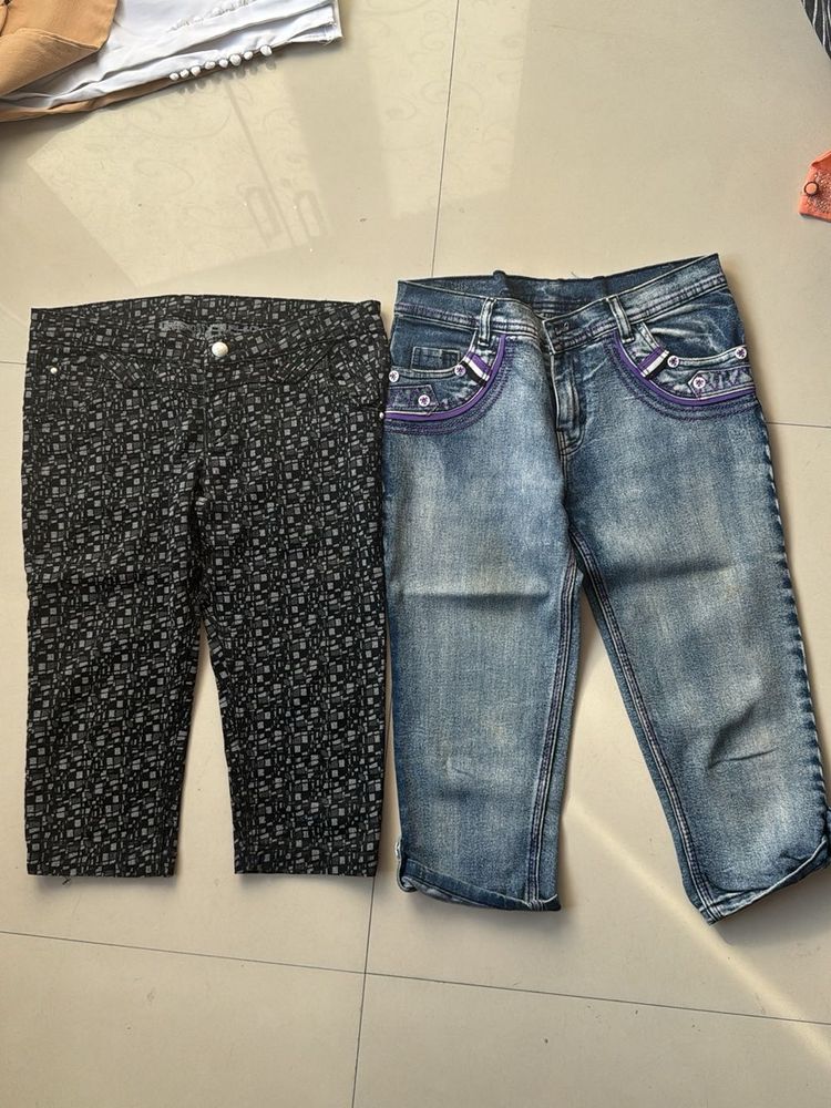 Capri Jeans &amp; Patterned Pants