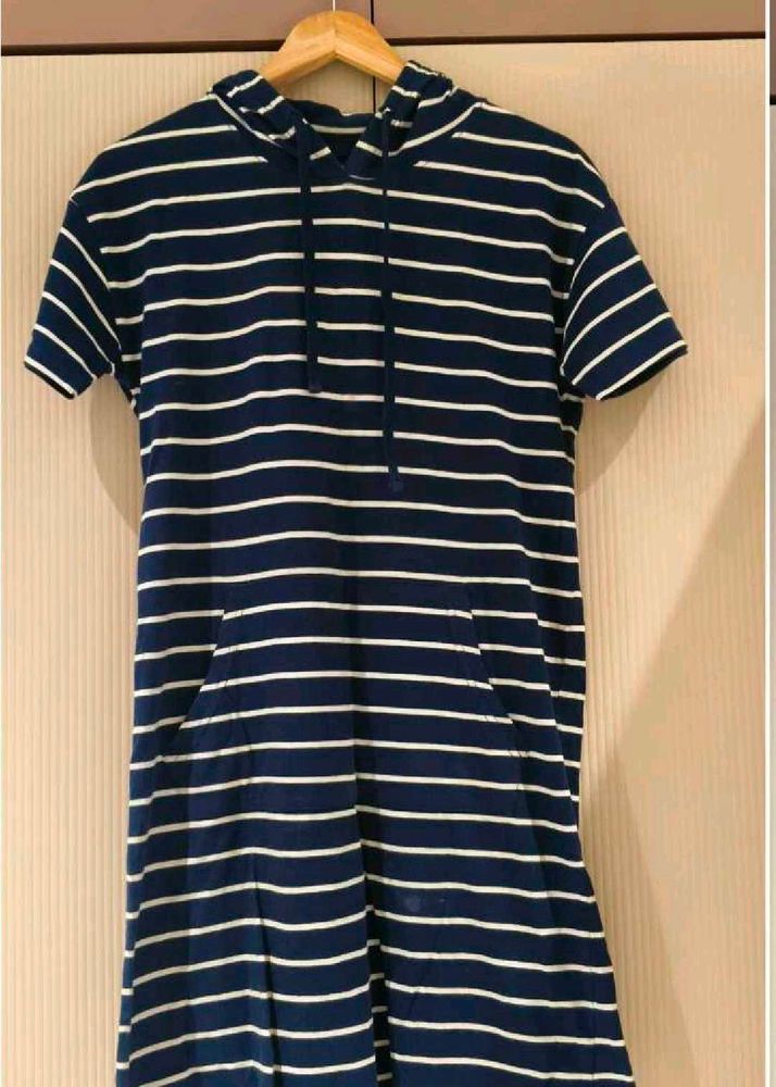Striped Hoodie Dress