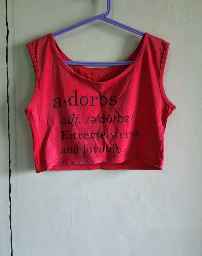 Adorable Graphic Crop Top