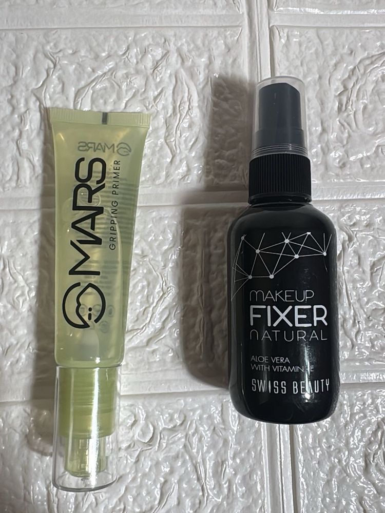 MARS Gripping Primer &amp; Swiss beauty Makeup Fixer