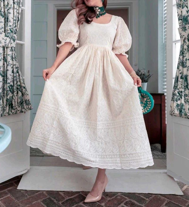 White Coloured Frock
