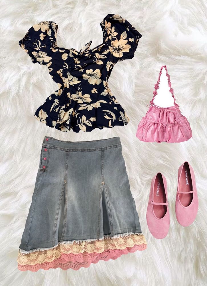 Ralph Lauren Vintage Floral Peplum Top