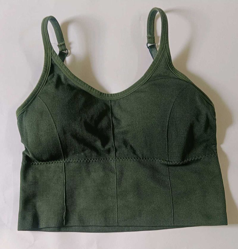 Comfortable Ribbed Sports Bra