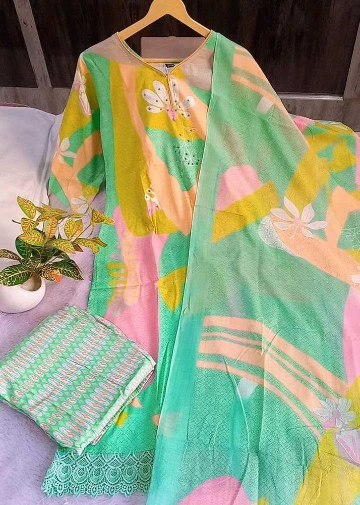Very Graceful Cotton Suit Set 😍