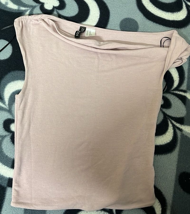 Pink Off-Shoulder Top