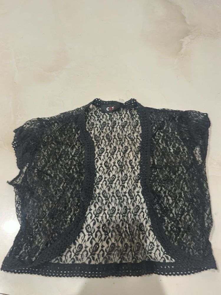 Elegant Black Lace Bolero