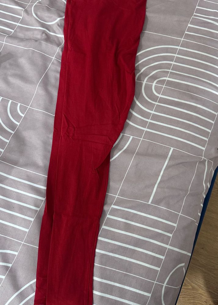 Women's Red Slim Fit Pants
