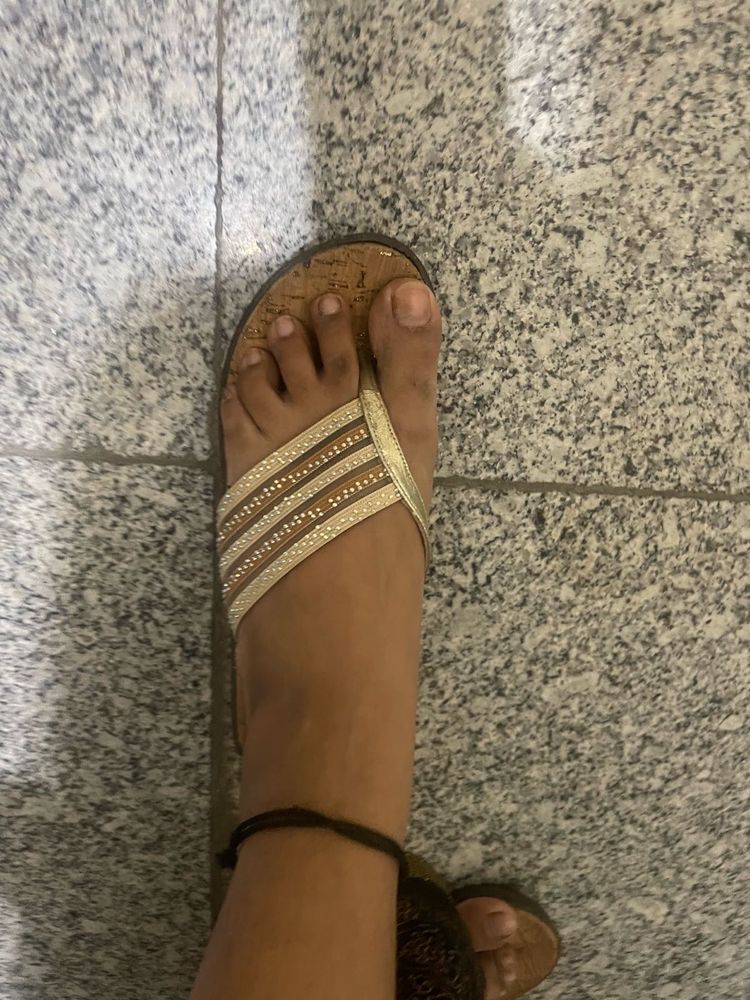 Sparkly Embellished Flip-Flops