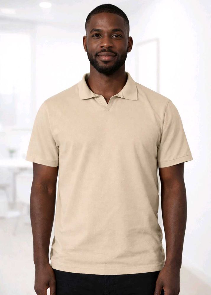 Men's Classic Beige Polo T-Shirt