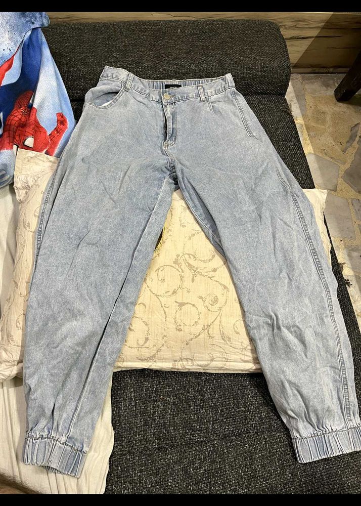 Light Wash Denim Joggers
