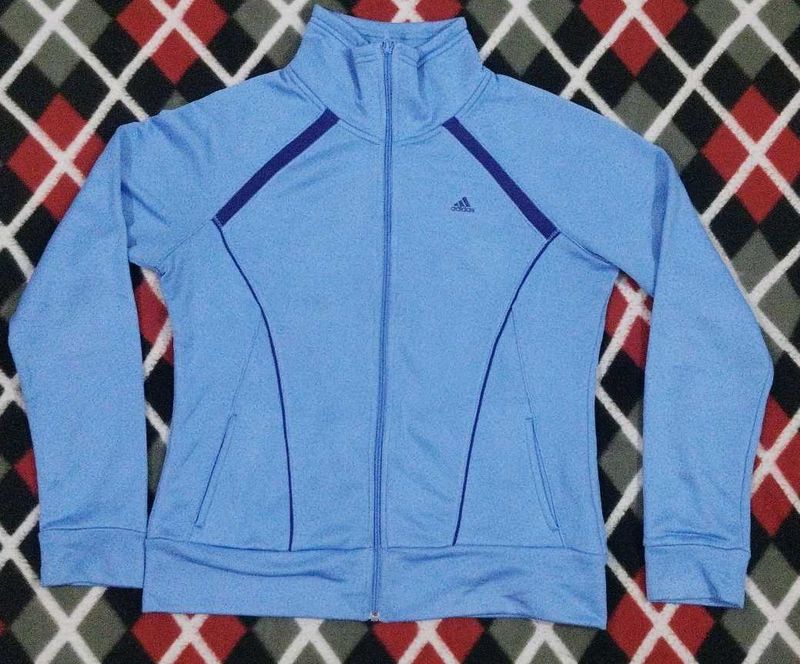 Adidas Blue Zip-Up Track Jacket
