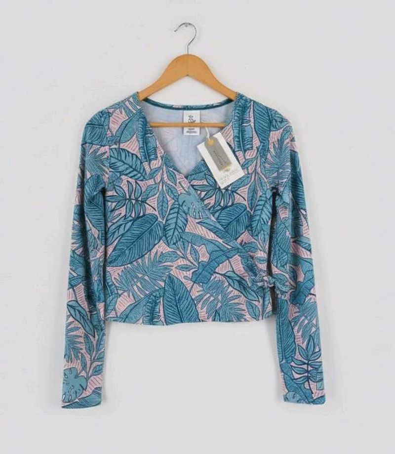 Floral Print Wrap Top - New!