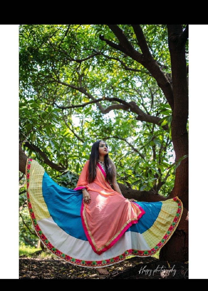 Vibrant Blue Ethnic Skirt