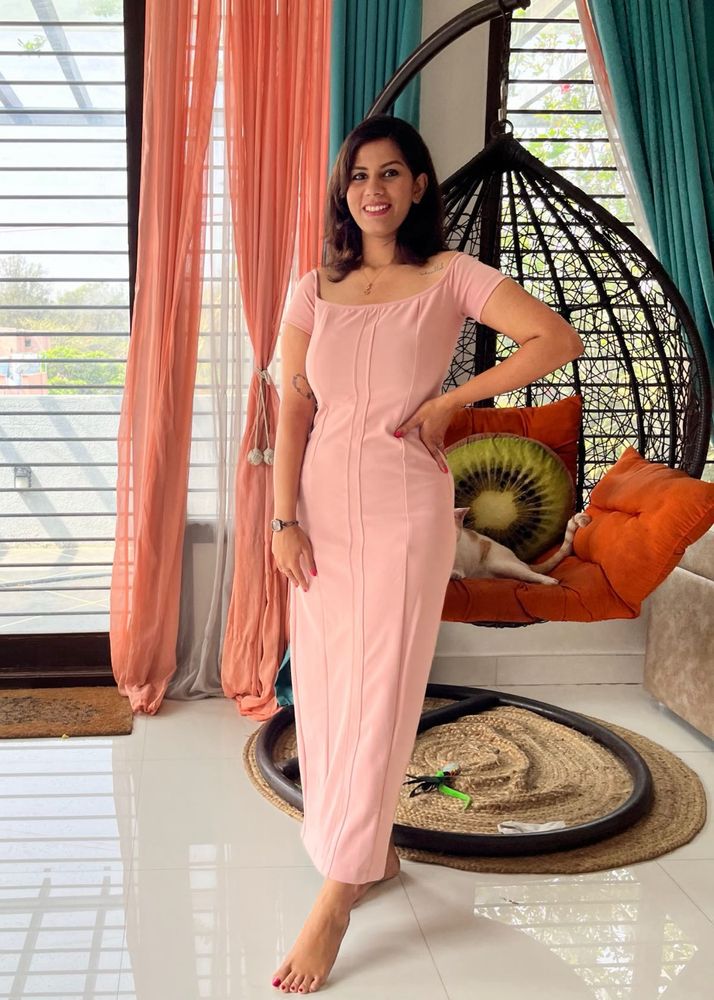 Elegant Pink Off-Shoulder ZARA dress