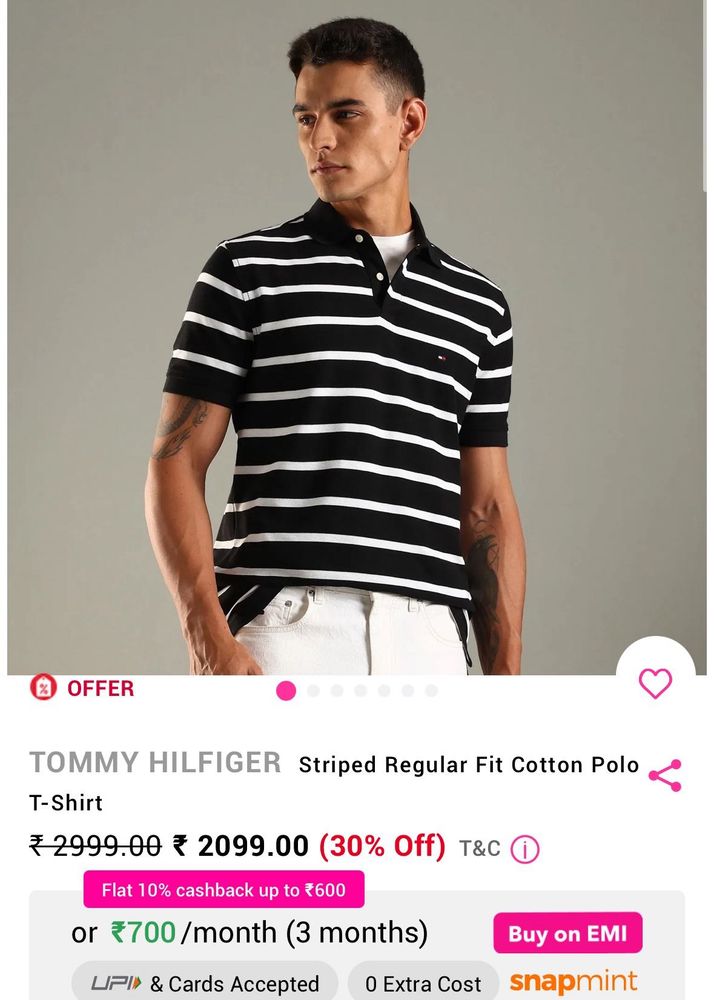 Tommy Hilfiger Striped Polo T-Shirt