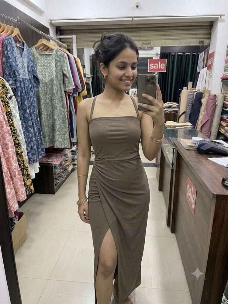 Stylish Ruched Wrap Midi Dress