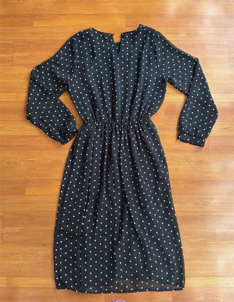 Chic Black Polka Dot Dress