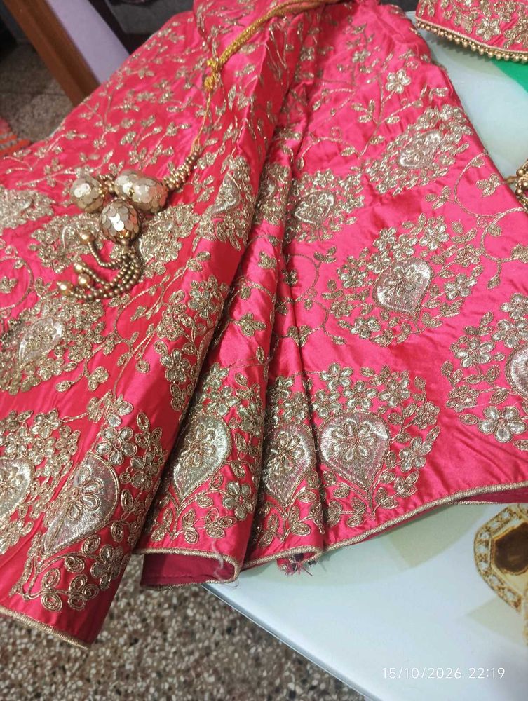 Stunning Pink Embroidered Lehenga