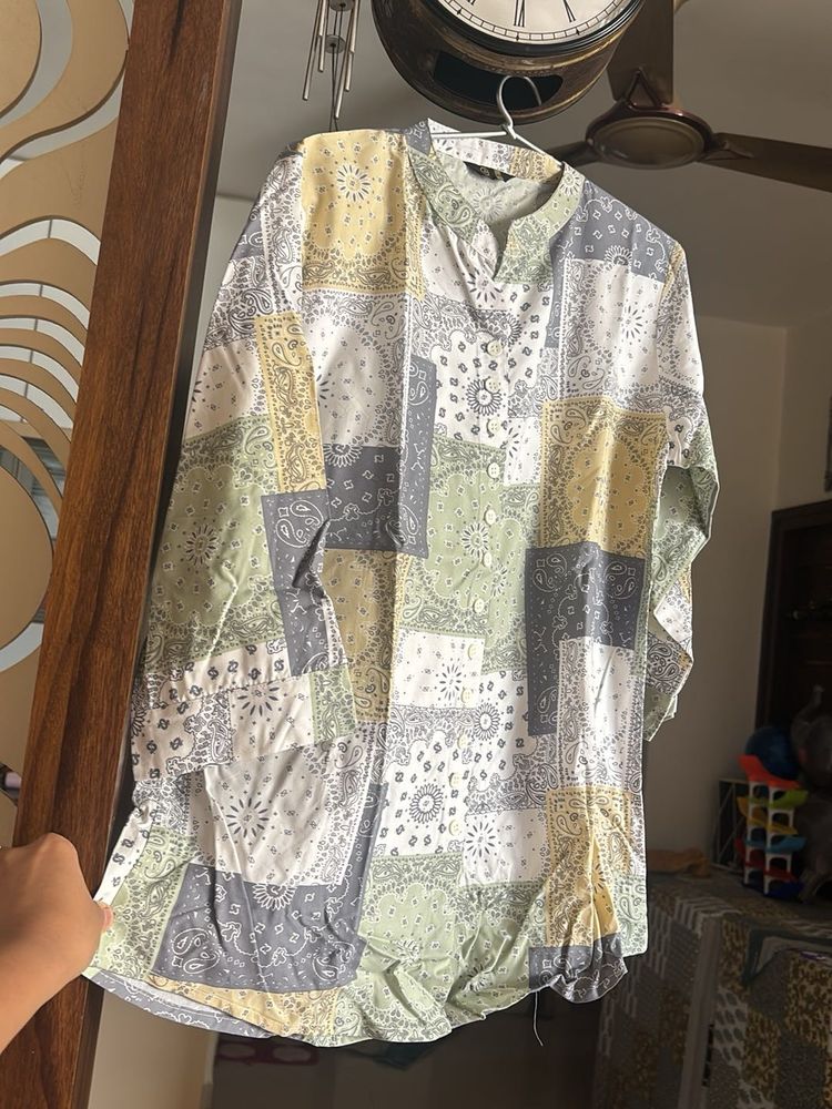 Patchwork Print Kurta