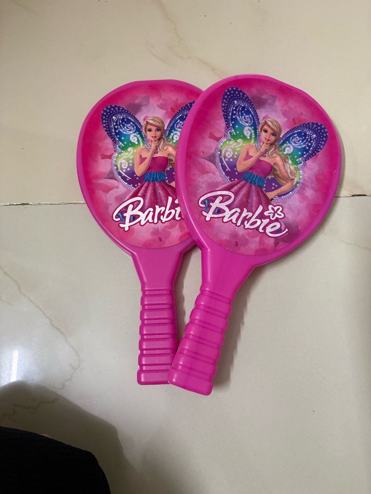 Pair of Barbie Butterfly Paddles