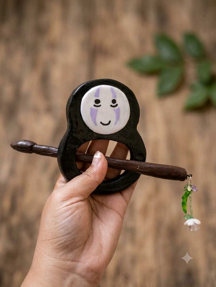 Cute No-Face Hair Barrete