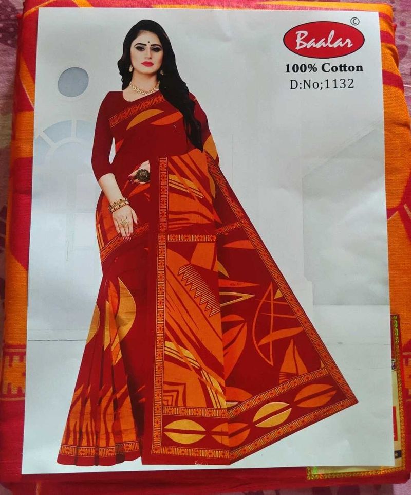Baalar 100% Cotton Saree