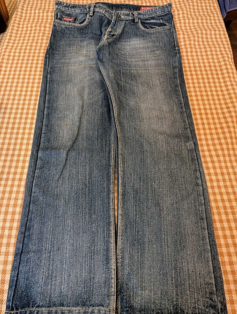 Relaxed Straight Fit Denim Jeans