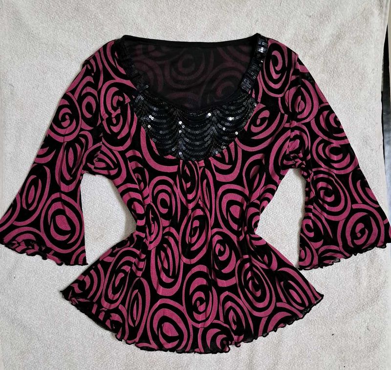 Y2k Vintage Desi Fairycore Chatpata Sequin Top