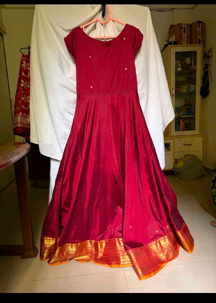Elegant Red Silk Gown