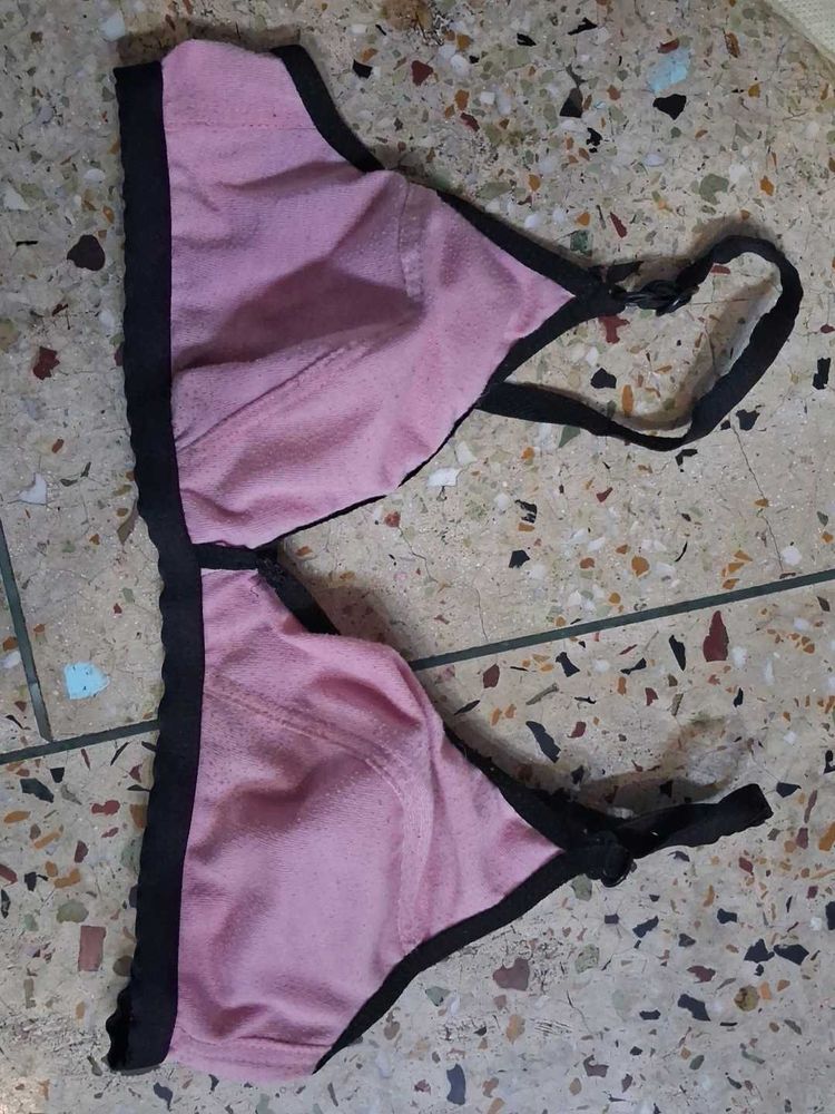 Pink and Black Garter Belt 2 bra