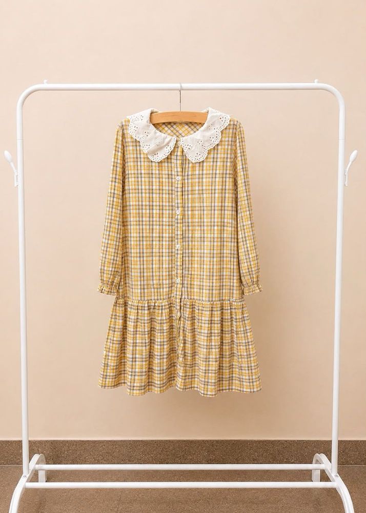 Vintage Plaid Babydoll Dress
