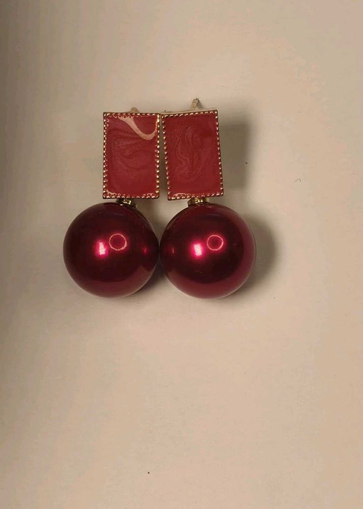 combo of Chic Red Ball Drop Earrings