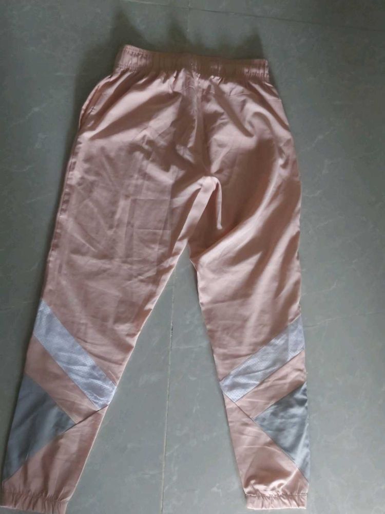 Stylish Peach Joggers with Accent Panels