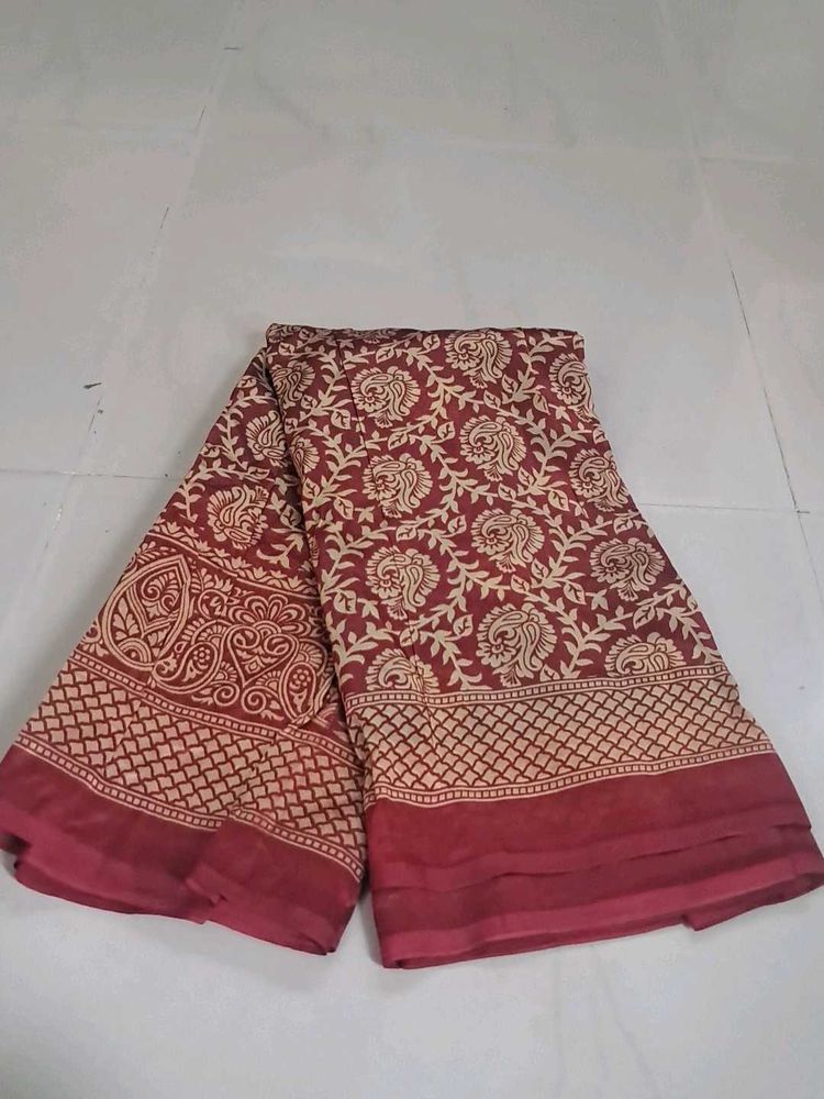 Beautiful Red Floral Saree