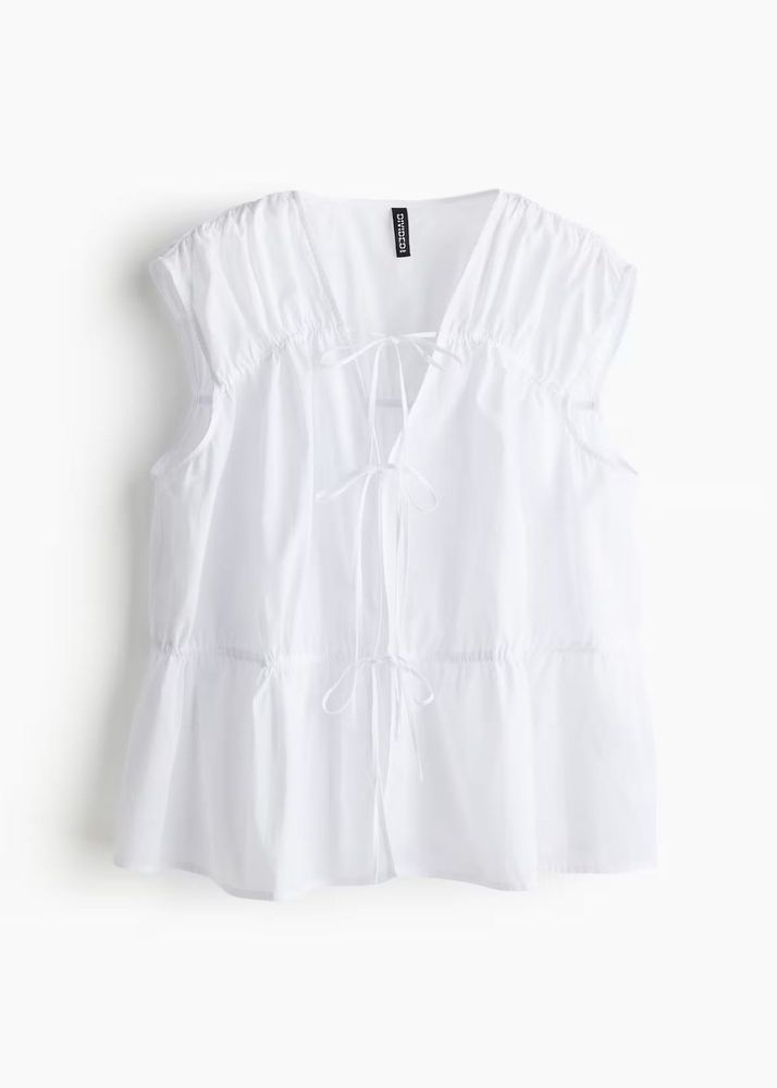 detailed cotton blouse