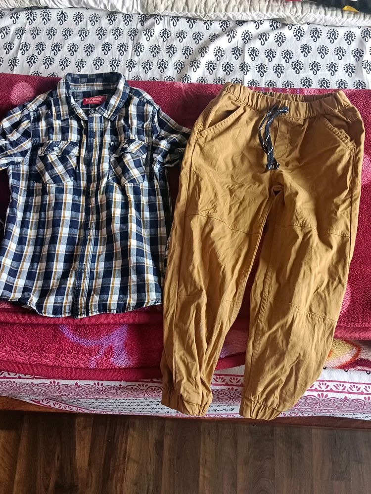 Check Shirt And Khaki Pant