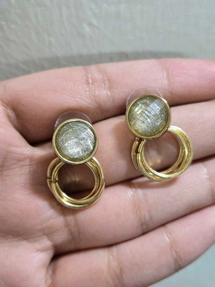 Gold Tone Hoop Earrings