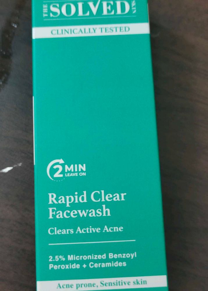 sealed pack -The Solved Skin Rapid Clear Facewash