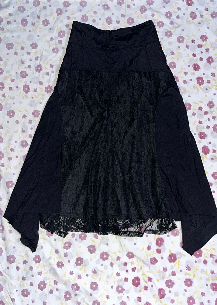 Black grunge Lace Skirt