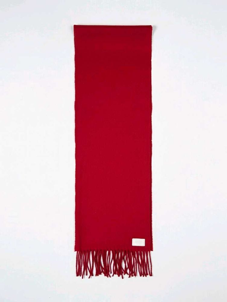 Coach Red Scarf with Fringe