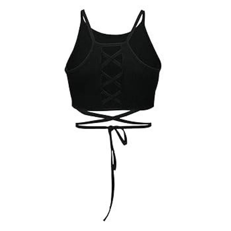 Black Lace-Up bralette