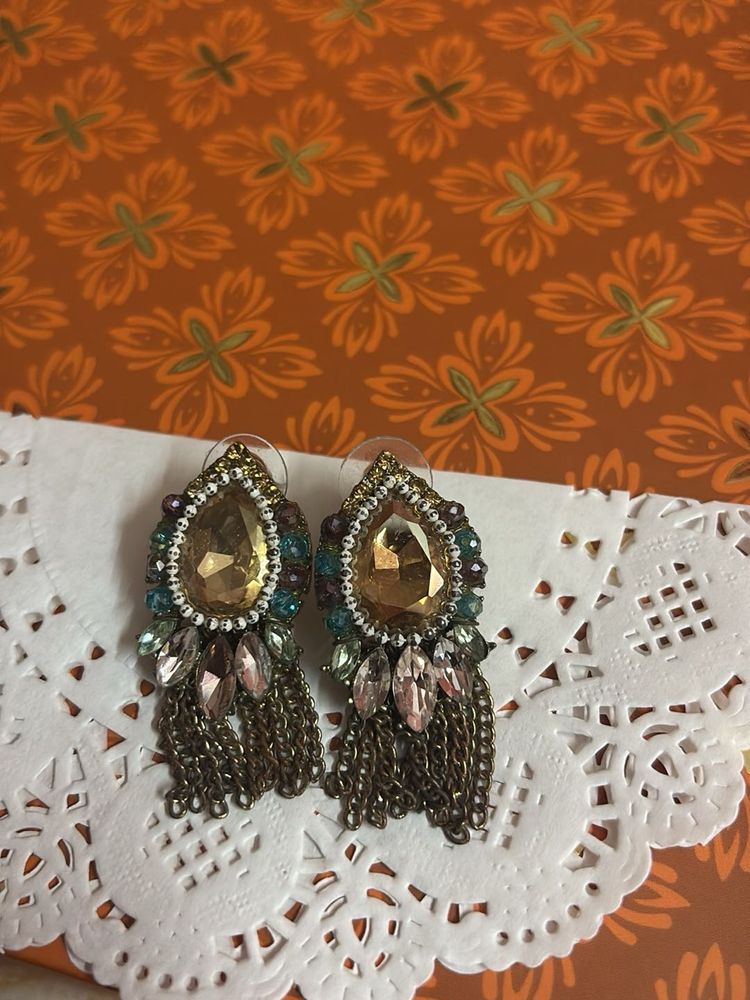 Statement Gemstone Earrings